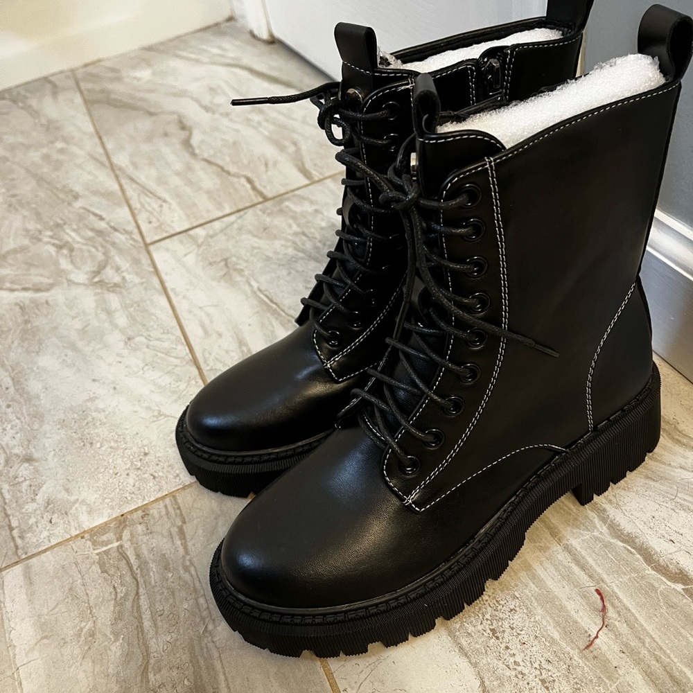 Brand new all black combat boots